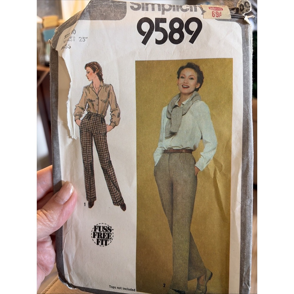Simplicity Sewing Pattern 9589 Misses Straight Leg Trousers Sz 10 UNCUT